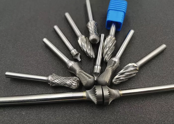 60HRC Solid Carbide Rotary Burr  Long Shank Carbide Burr Good Grinding Effect 3-25MM