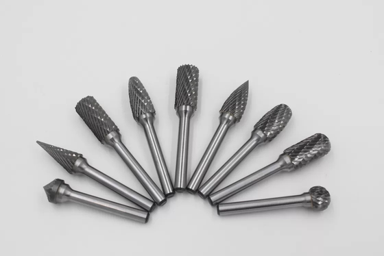 YG6/YG8 Grade Tungsten Carbide Rotary Burrs For Standard Double Cut Carbide Burr Full Size Projects