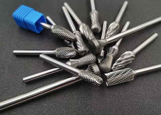 Heavy Duty Tungsten Carbide Rotary Burr Set Standard Double Cut Type Smooth Surface Finishing